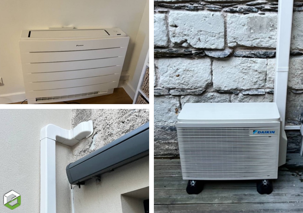 Bruand Energies : Mise en place d'une pompe à chaleur Air-Air DAIKIN afin d'alimenter 2 chambres à l'étage d'une maison traditionnelle
