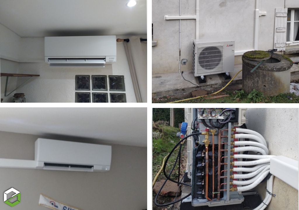 ​Installation d’une Pompe A Chaleur air/air Mitsubishi