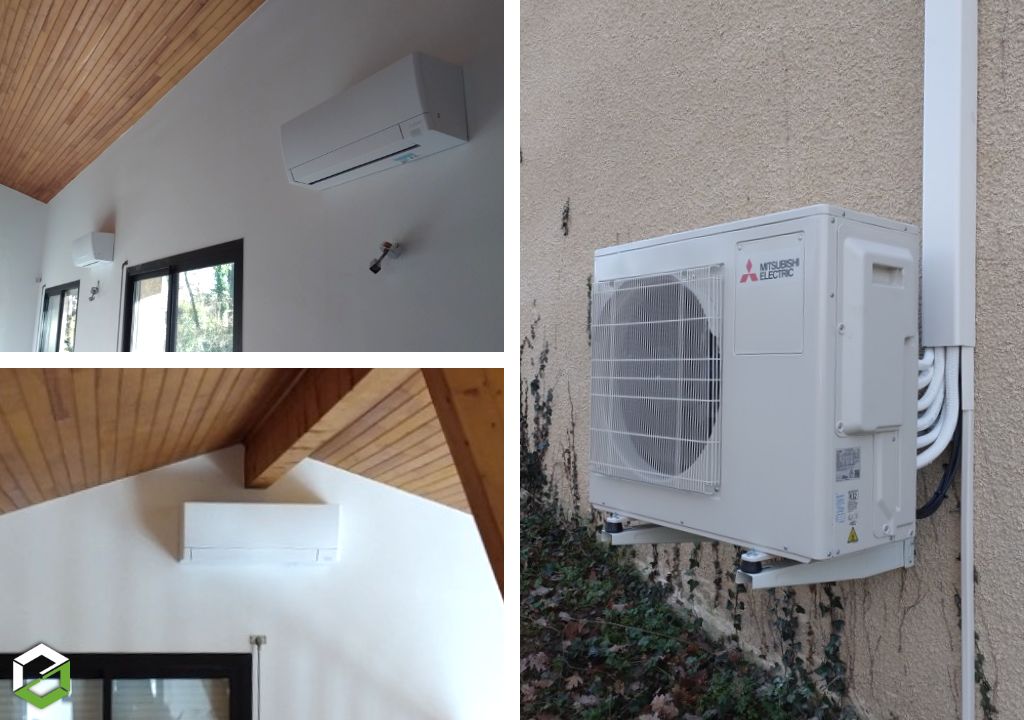 Consultez la chantier : installation d’une pompe à chaleur air air mitsubishi electric – gamme ay 