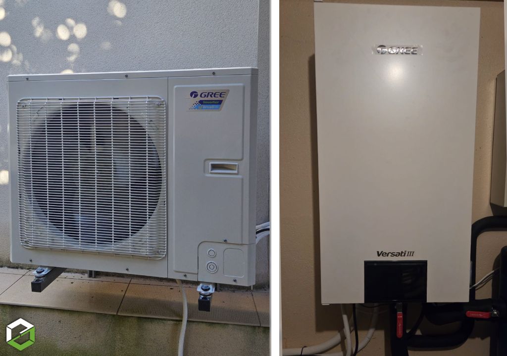 Consultez la chantier : installation d’une pac air-eau gree en remplacement d’une chaudière fioul 