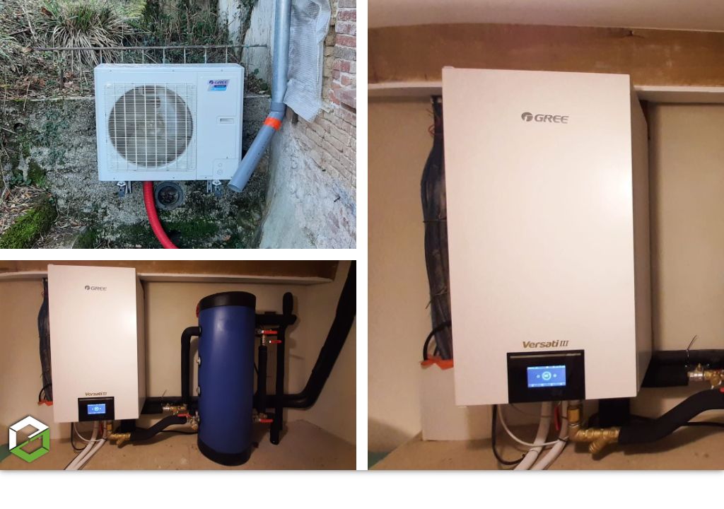 installation d’une pompe à chaleur air/eau gree versati iii – maison individuelle 