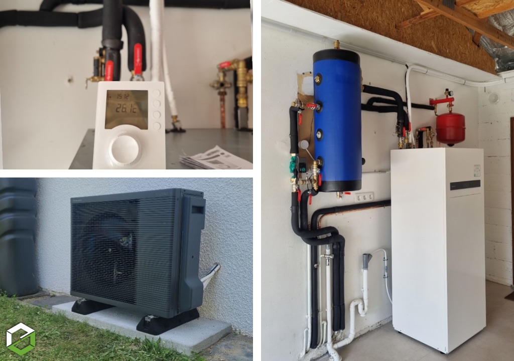 installation d'une pompe à chaleur air eau panasonic