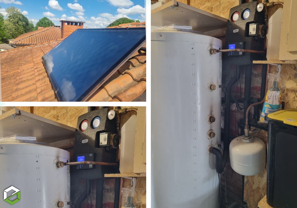 intervention sur chauffe-eau solaire individuel, cesi viessmann & capteur sonnenkraft skr 500