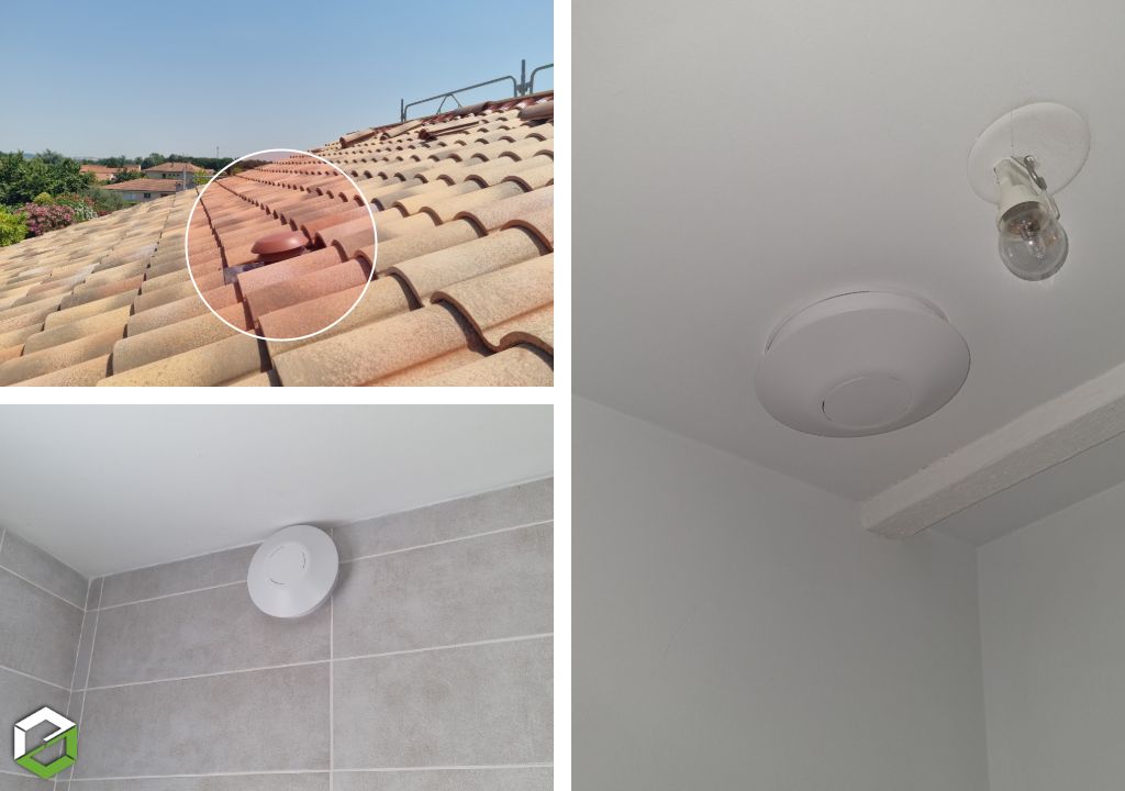 installation d’une ventilation mécanique contrôlée hygroréglable répartie 