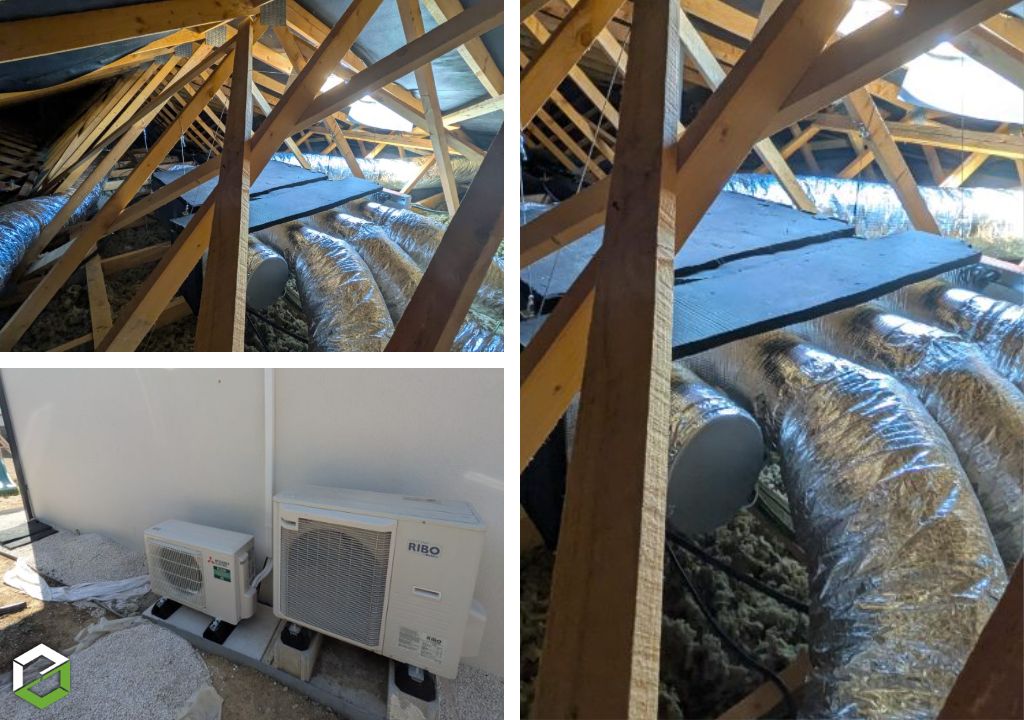 Installation d’une pompe à chaleur air/air gainable Mitsubishi avec régulation Airzone 