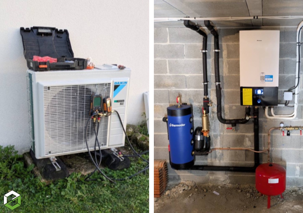 Remplacement d'une PAC Air Eau par une nouvelle de la Marque DAIKIN