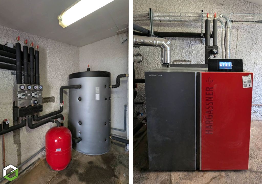 installation d'une chaudière granulé hargassner 60kw en remplacement d'une chaudière fioul