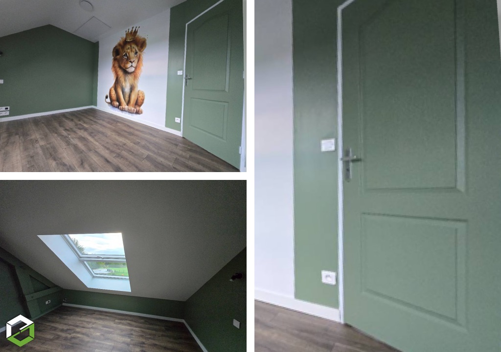 ✨ rénovation d'une chambre ! peinture, parquet et velux