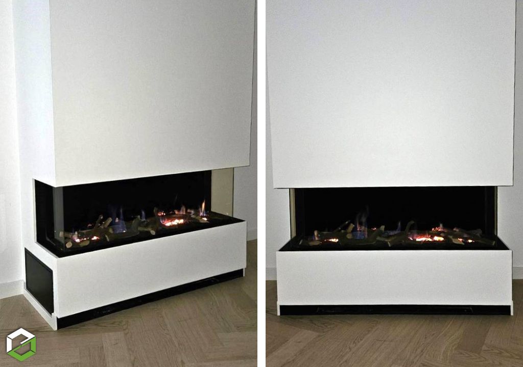 Consultez la chantier : ​installation d'un insert gaz design de marque dru 