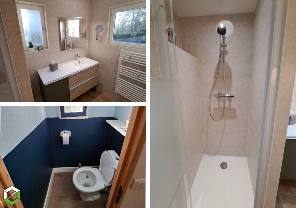 Consultez la chantier : ✨ rénovation totale : salle de bain, toilettes & couloir