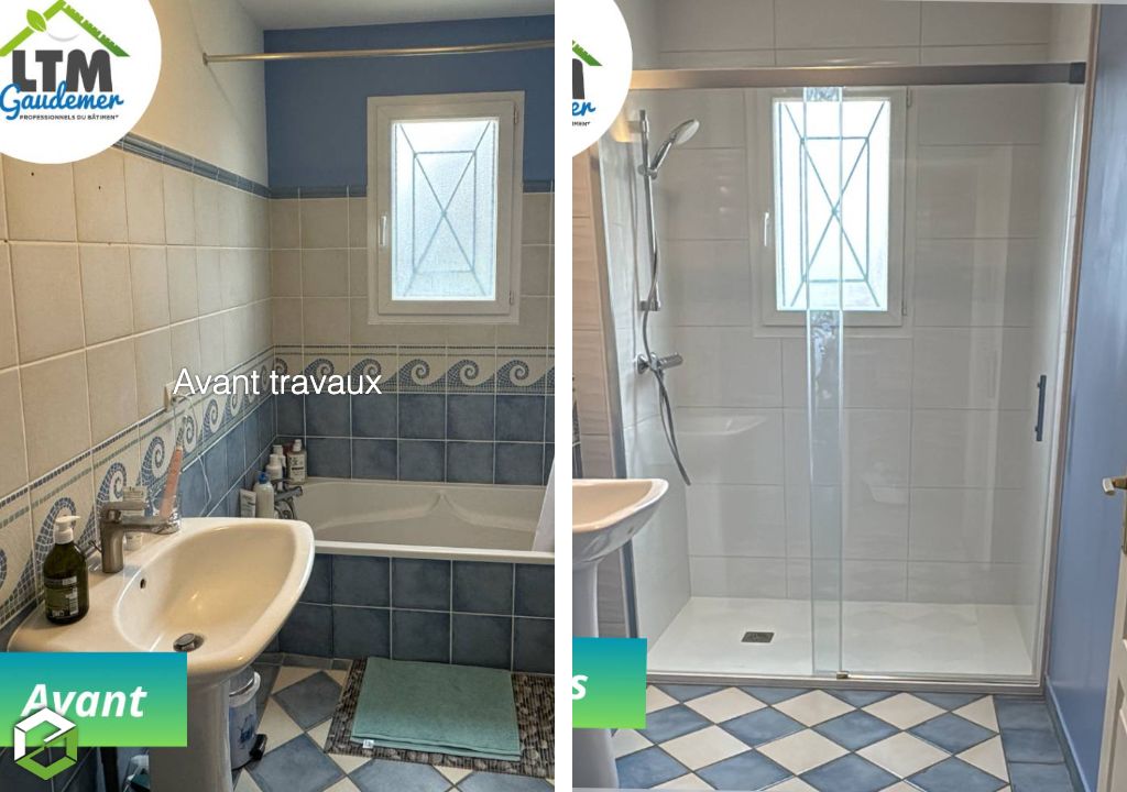 transformation complète de salle de bain