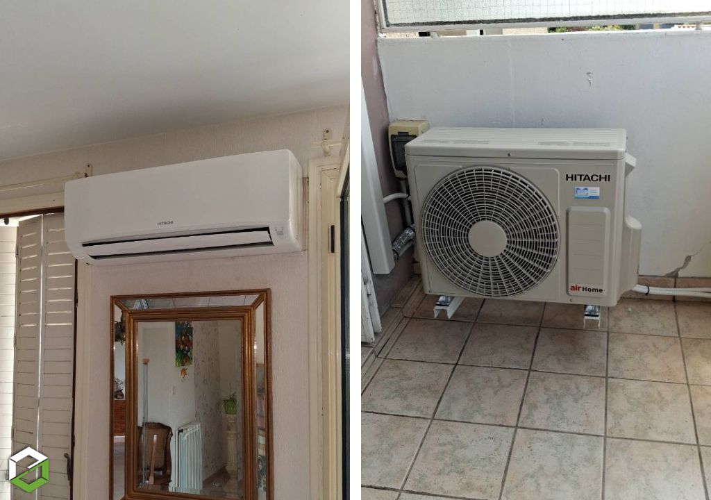 Installation d'une pompe à chaleur air/air mono-split en renouvellement 