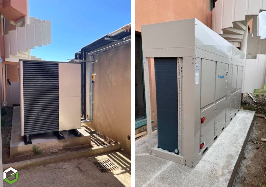 Cap Clim et Energies : Remplacement d'une chaudière GAZ par deux pompes à chaleur Air/Eau DAIKIN et ECOFOREST - RGE QualiPAC