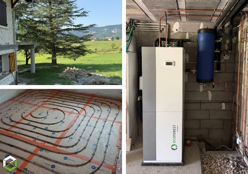 Cap Clim et Energies : Installation d'une pompe à chaleur géothermale par forage avec plancher chauffant rafraîchissant & production d'eau chaude sanitaire