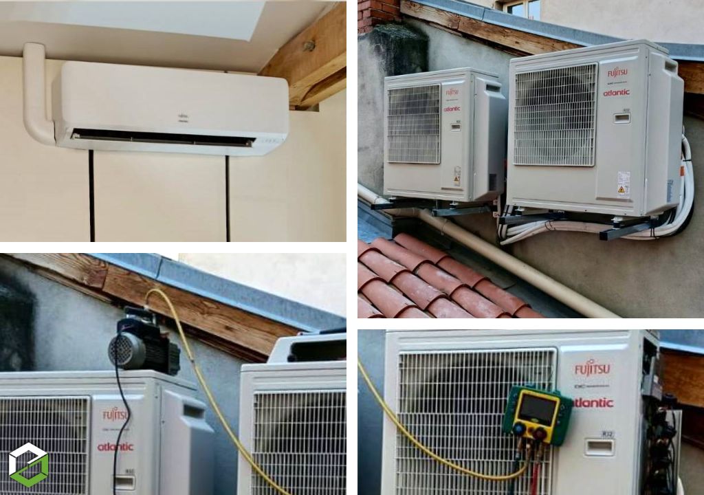 Rénovation en cours d’un magasin au Le Puy-en-Velay, installation climatisation air/air de marque Atlantic -Haute Loire (43)