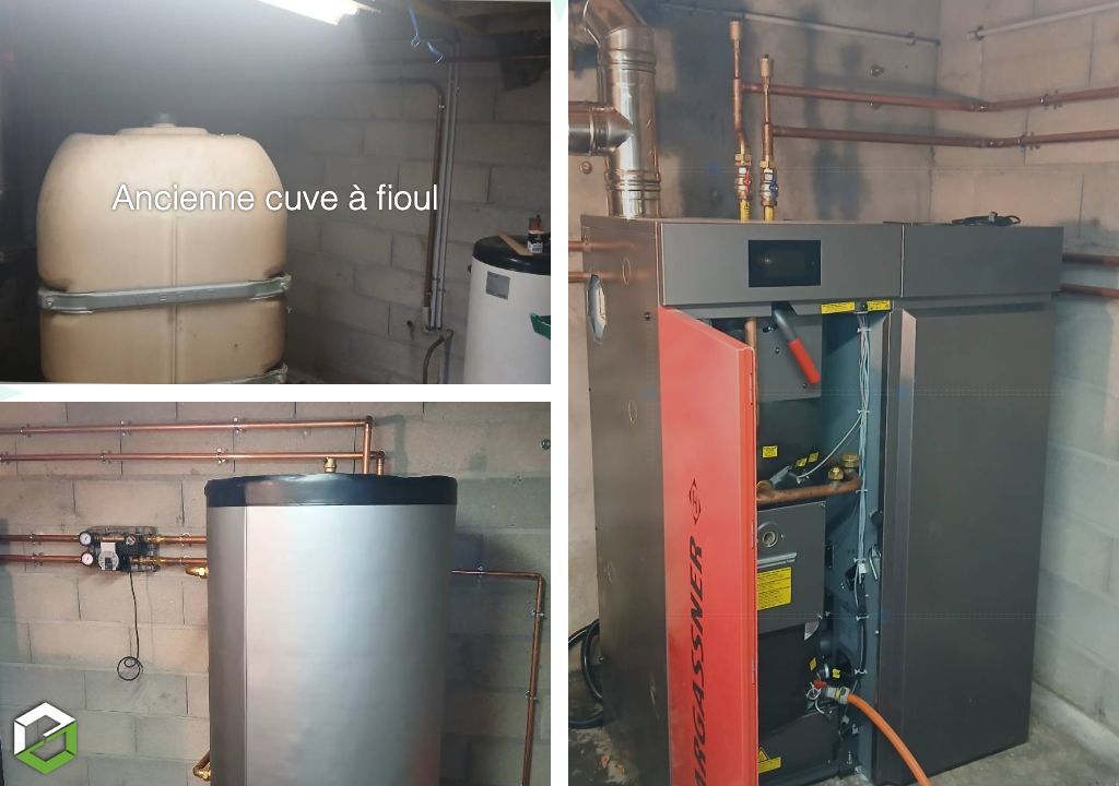 Le Chalet du Pellet : Remplacement d'une chaudière fioul par une chaudière à pellets HARGASSNER - entreprise certifiée RGE QualiBois