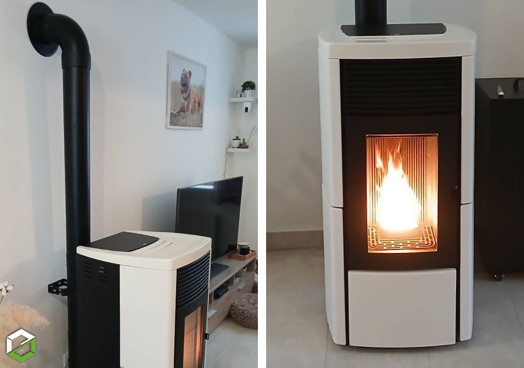Le Chalet du Pellet : Installation d'un poêle étanche MCZ MAESTRO par un artisan certifié RGE QualiBois
