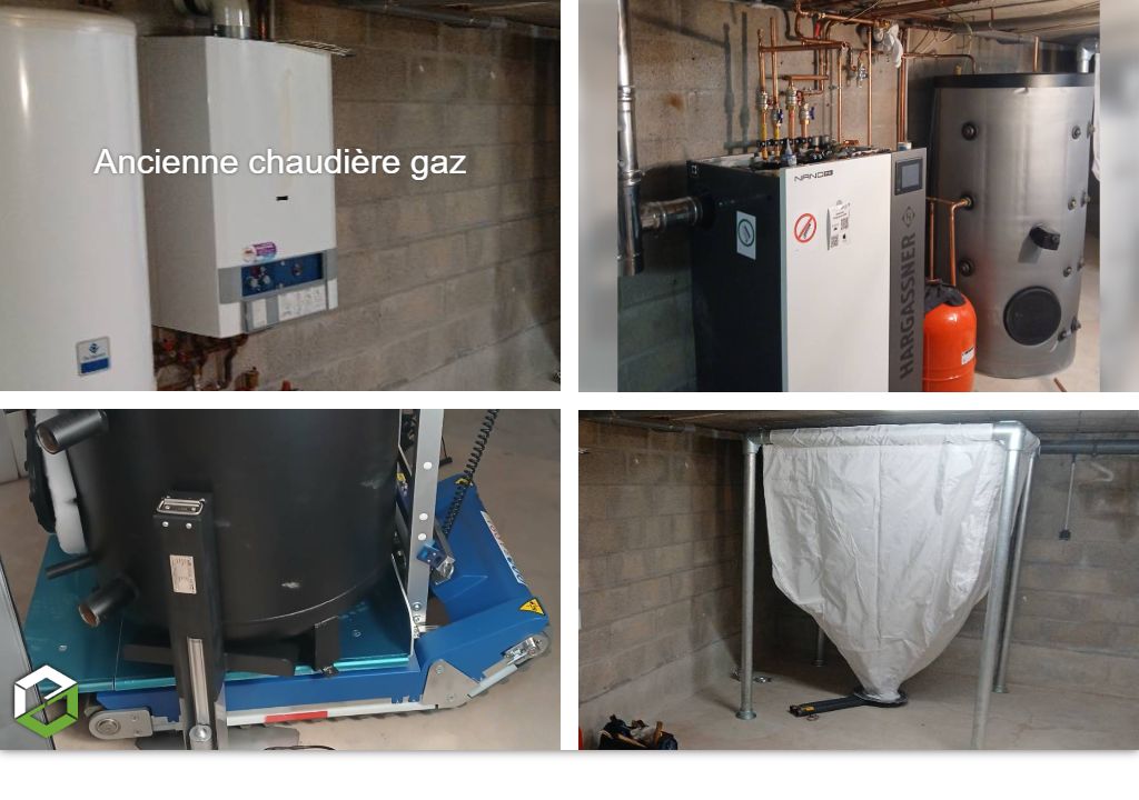 Remplacement d'une chaudière gaz par une chaudière chaudière à pellets HARGASSNER NANO PK-Loiret (45)