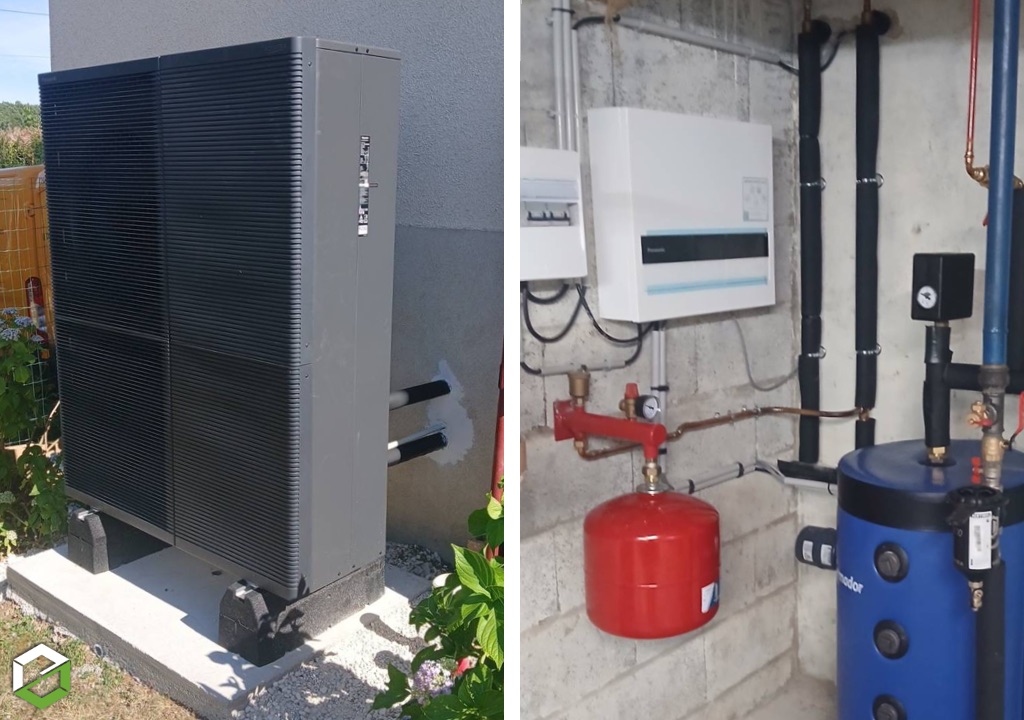 Consultez la chantier : remplacement d'une chaudière fioul par une pompe à chaleur air eau panasonic t cap