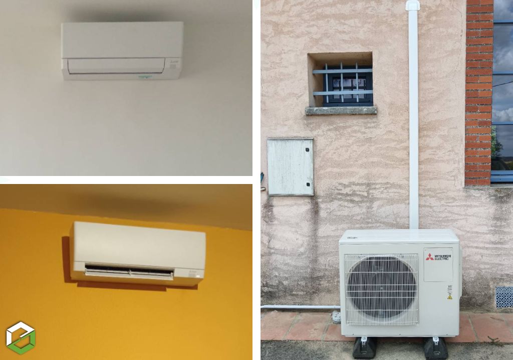 ACSSO : Pose d'une Pompe à Chaleur Air Air Mitsubishi Electric - Climatisation réversible d'une Mairie - RGE QualiPAC