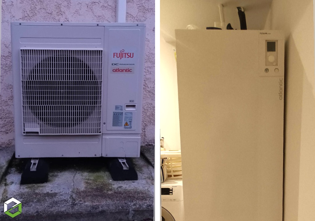ACSSO : Remplacement chaudière Fioul par une PAC Air Eau ATLANTIC - entreprise certifiée RGE QualiPAC