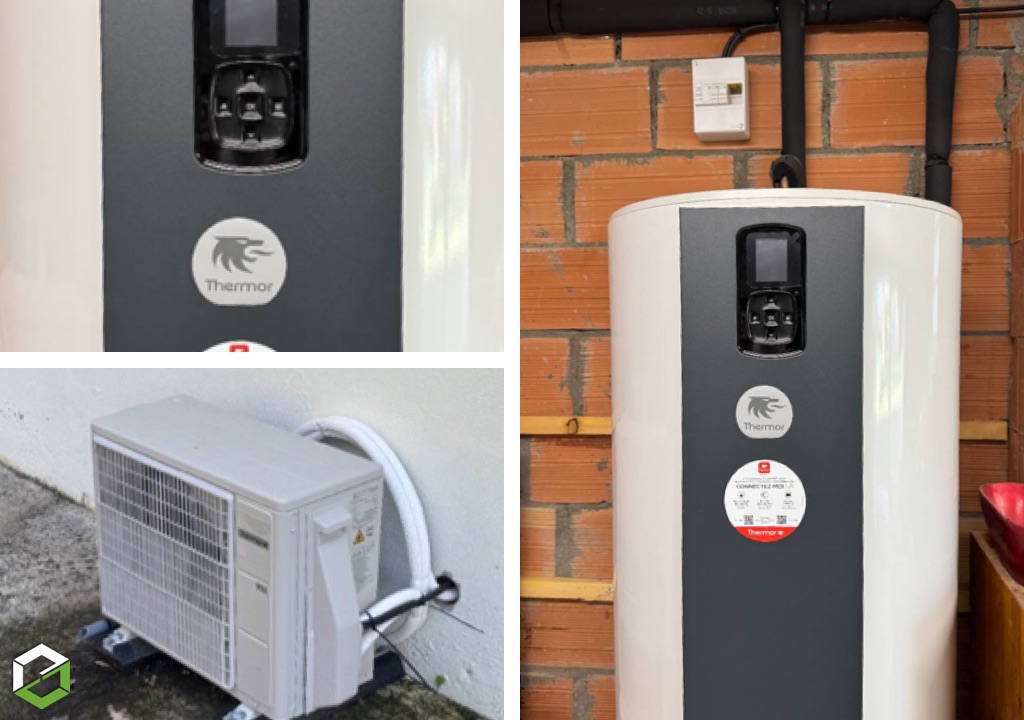ACSSO : Pose d'un chauffe eau Thermodynamique Split THERMOR AEROMAX 270L