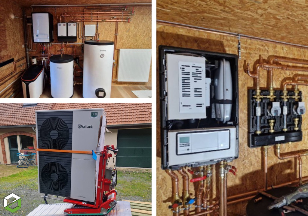 Consultez la chantier : installation pompe à chaleur vaillant arotherm plus  