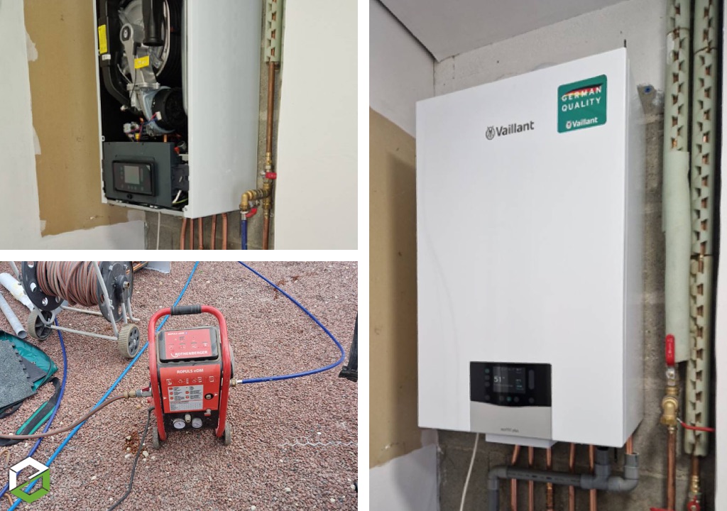 Consultez la chantier : remplacement de chaudière gaz hs par une ecotec vaillant