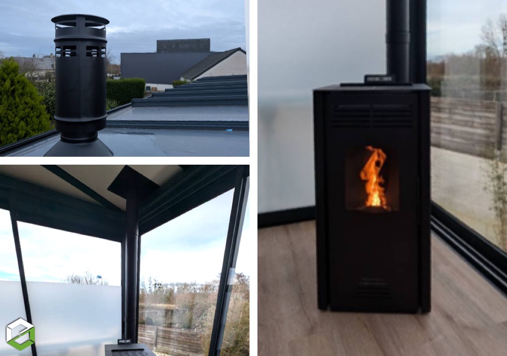 Consultez la chantier : installation d'un poêle à granulé invicta - installateur rge qualibois