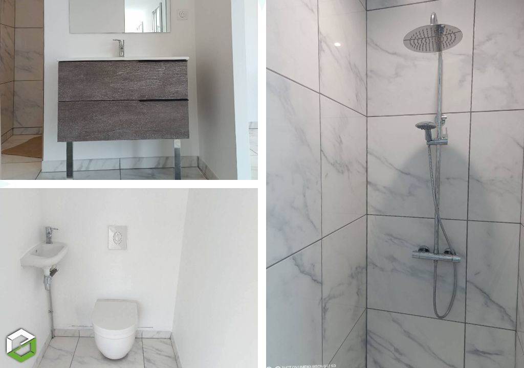 Consultez la chantier : création complète de salle de bain 