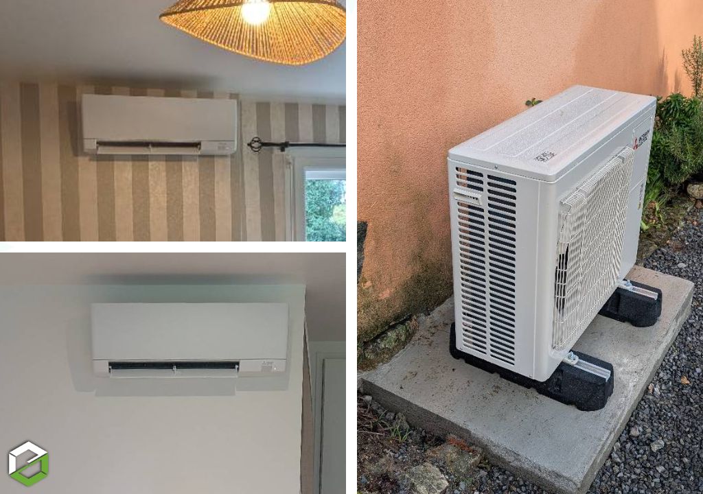 Mise en place d'une climatisation réversible MITSUBISHI - RGE QUALIPAC