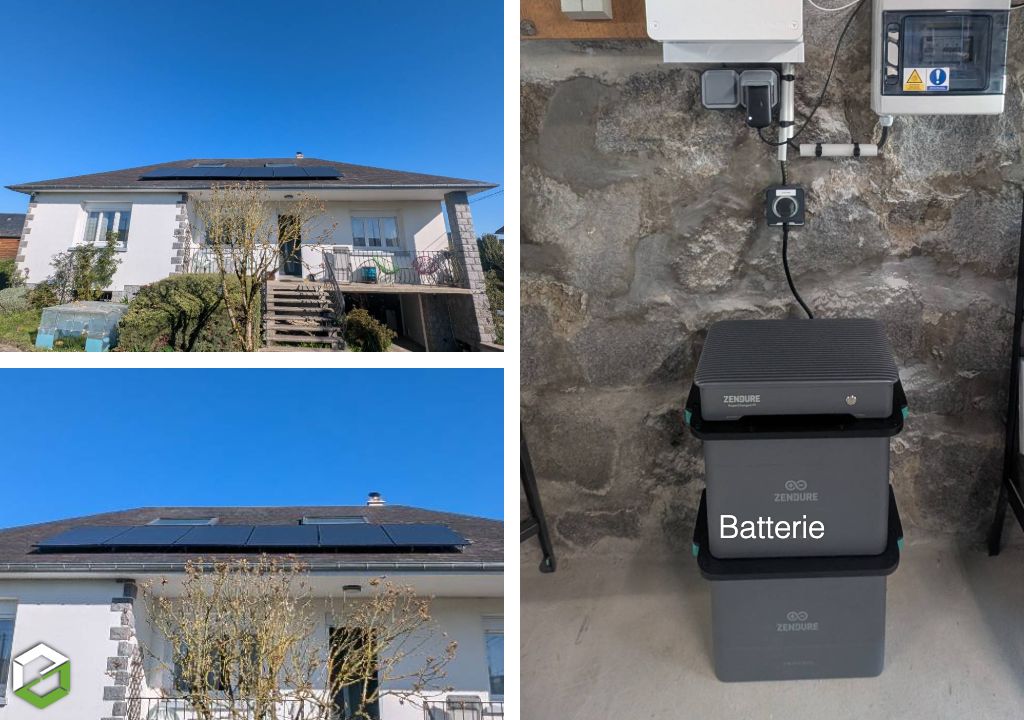 Mise en place d'une production photovoltaique 3 kWc BOURGEOIS GLOBAL - RGE QUALIPV 