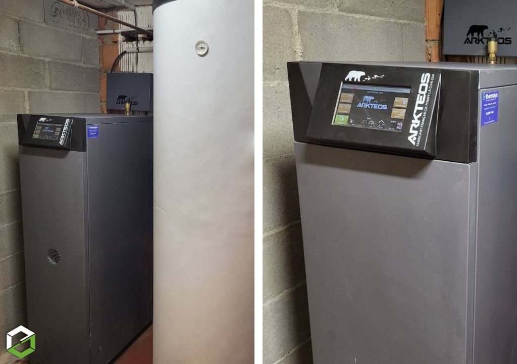 Consultez la chantier : installation d’une pompe à chaleur eau/eau arkteos