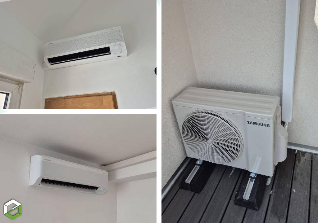Installation d’une pompe à chaleur air/air Samsung avec 3 splits