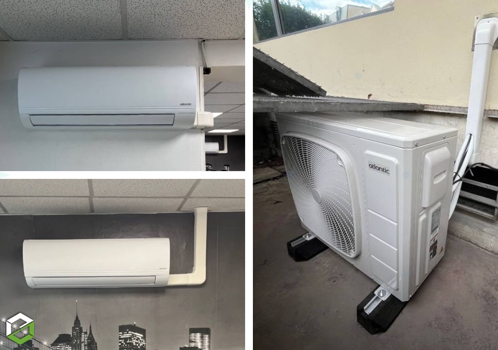 L'Atelier du Confort : Installation d'une PAC Air/Air Atlantic dans un local professionnel - climatisation par un pro certifié RGE QualiPAC