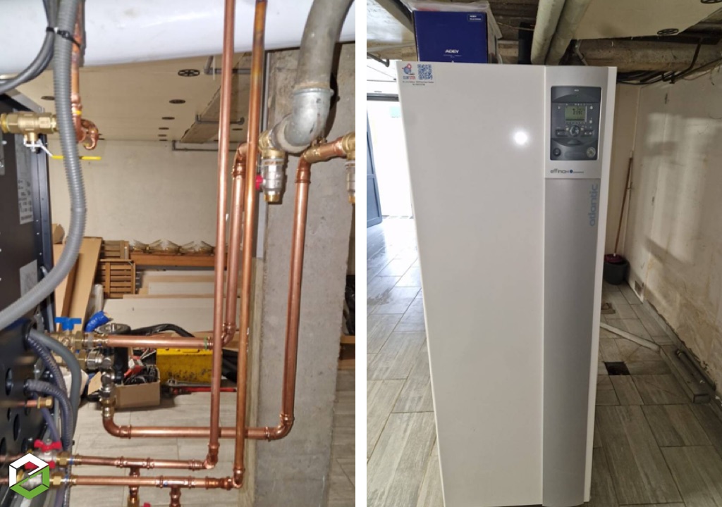 CLIM'STER : remplacement d'une ancienne chaudière gaz par une chaudière ATLANTIC condensation et création d'une VMC HYGROGENIUS ATLANTIC - RGE Ventilation+