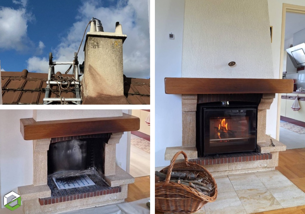 YOKO ÉNERGIE : Installation d’un insert à bois Solzaima dans une cheminée - chauffagiste certifié RGE