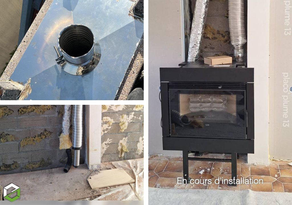 YOKO ÉNERGIE : Installation d’un insert à granulés Klover Wave 110 dans le cadre d’un projet de rénovation