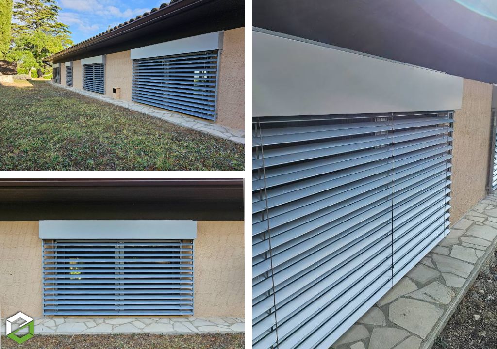 Consultez la chantier : réalisation et pose de brise-soleil orientables extérieurs (bso)
