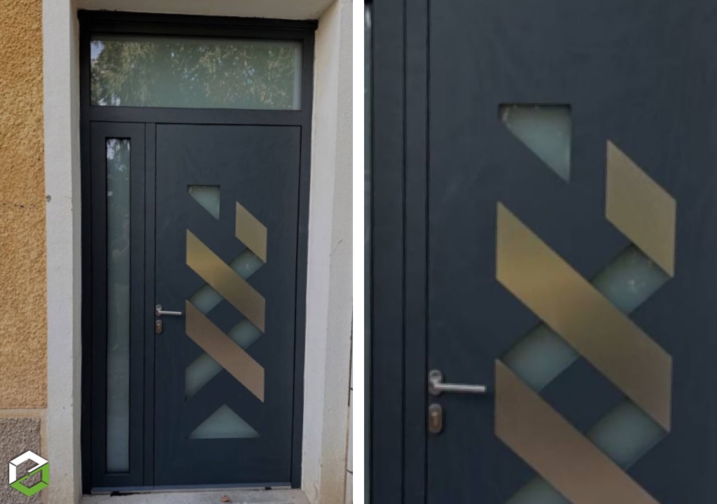 Remplacement complet de porte d’entrée aluminium esthétique et sécurisée