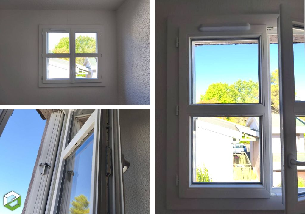 Pose et installation en rénovation de fenêtres en PVC de marque OUVEO par un installateur Qualibat 