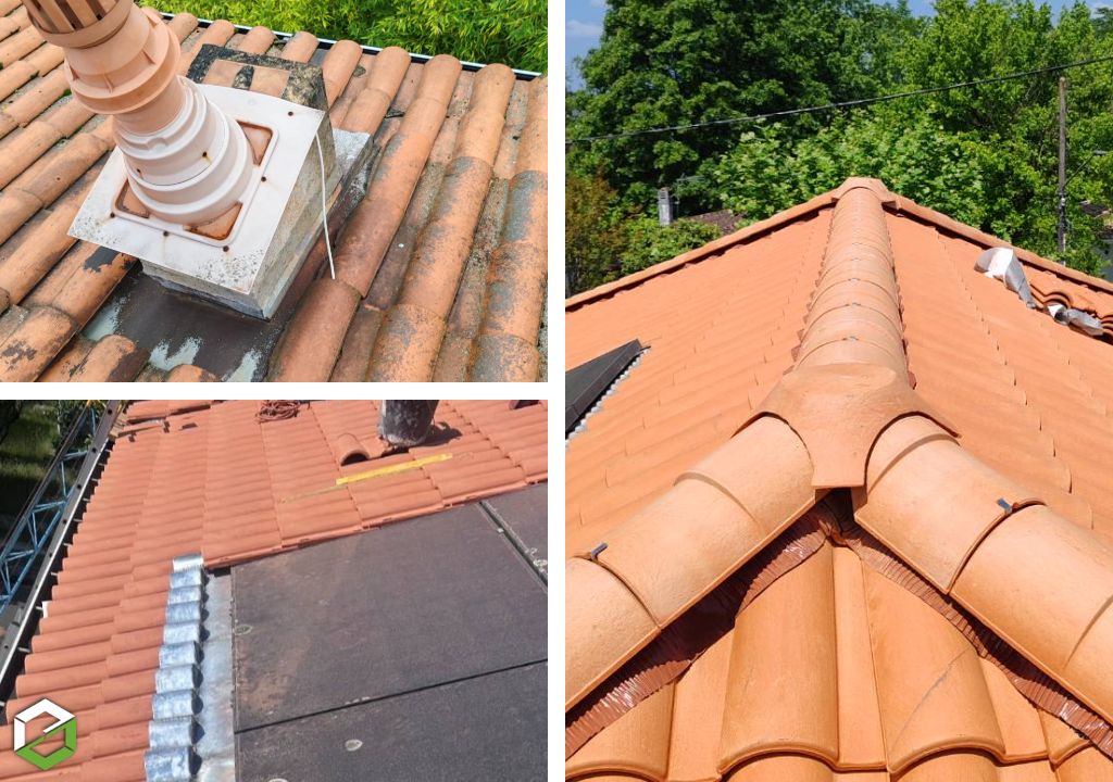 Réfection complète toiture avec tuiles Romane Evolution-Gironde (33)