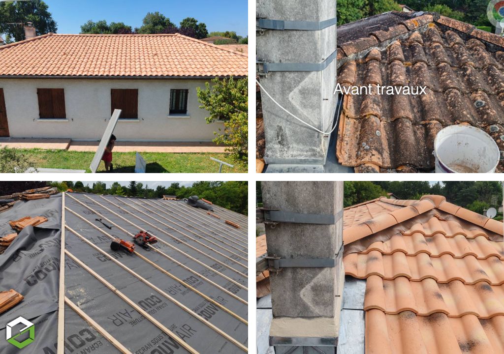 Rénovation complète couverture en GR13 silvacane-Gironde (33)