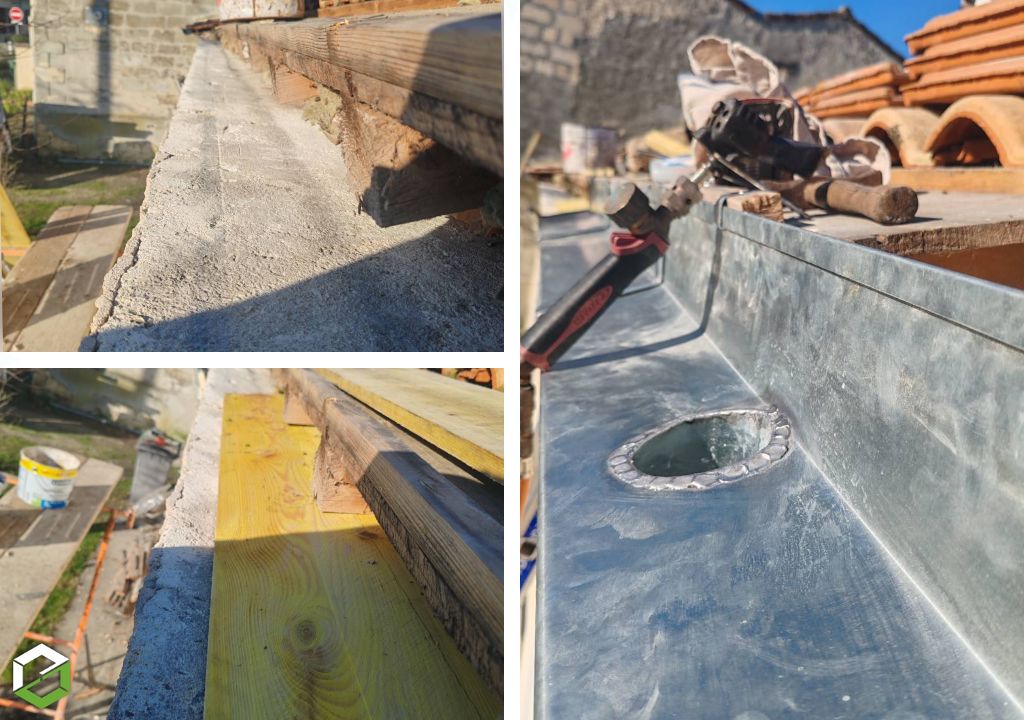 Macia Couverture : Travaux de zinguerie : création d’un entablement en zinc