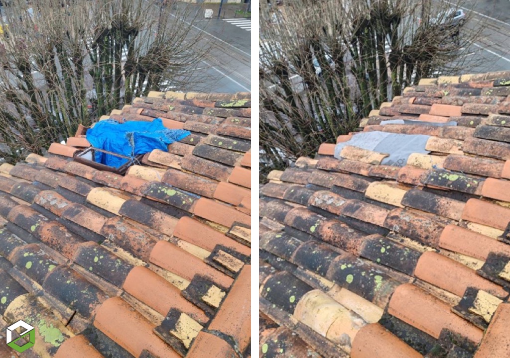 Couvreur - Dépannage toiture en urgence - tuiles cassées-Gironde (33)