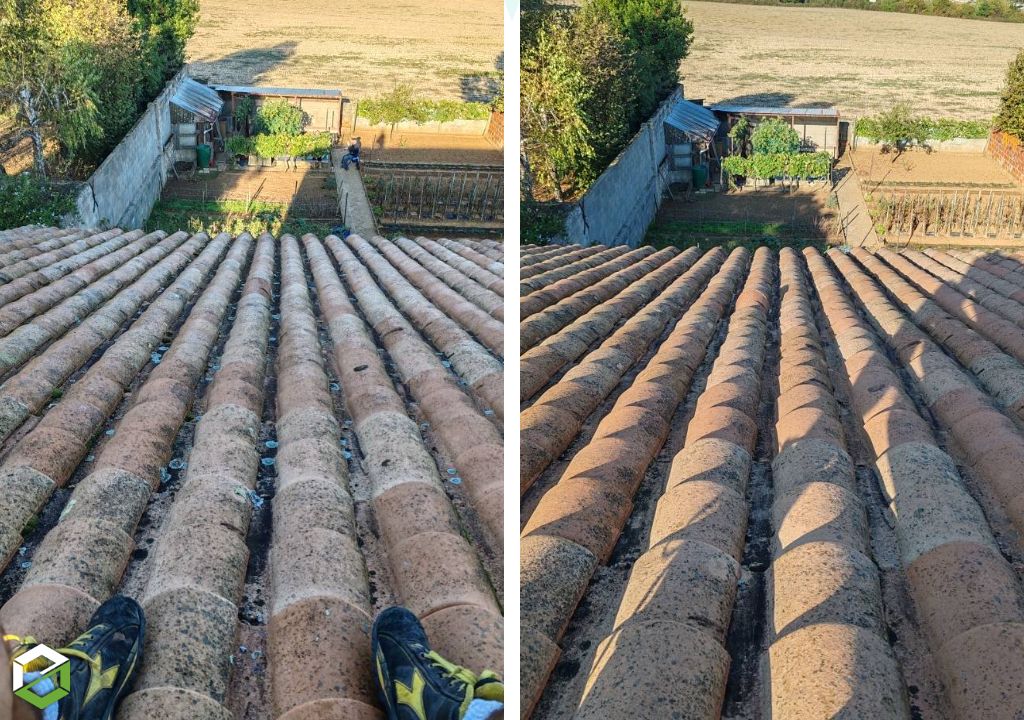 Consultez la chantier : nettoyage de toiture en tuiles