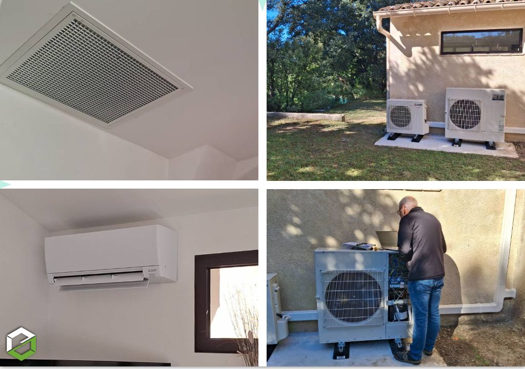 climatisation d'une maison avec vrv et un multisplit mitsubshi electric
