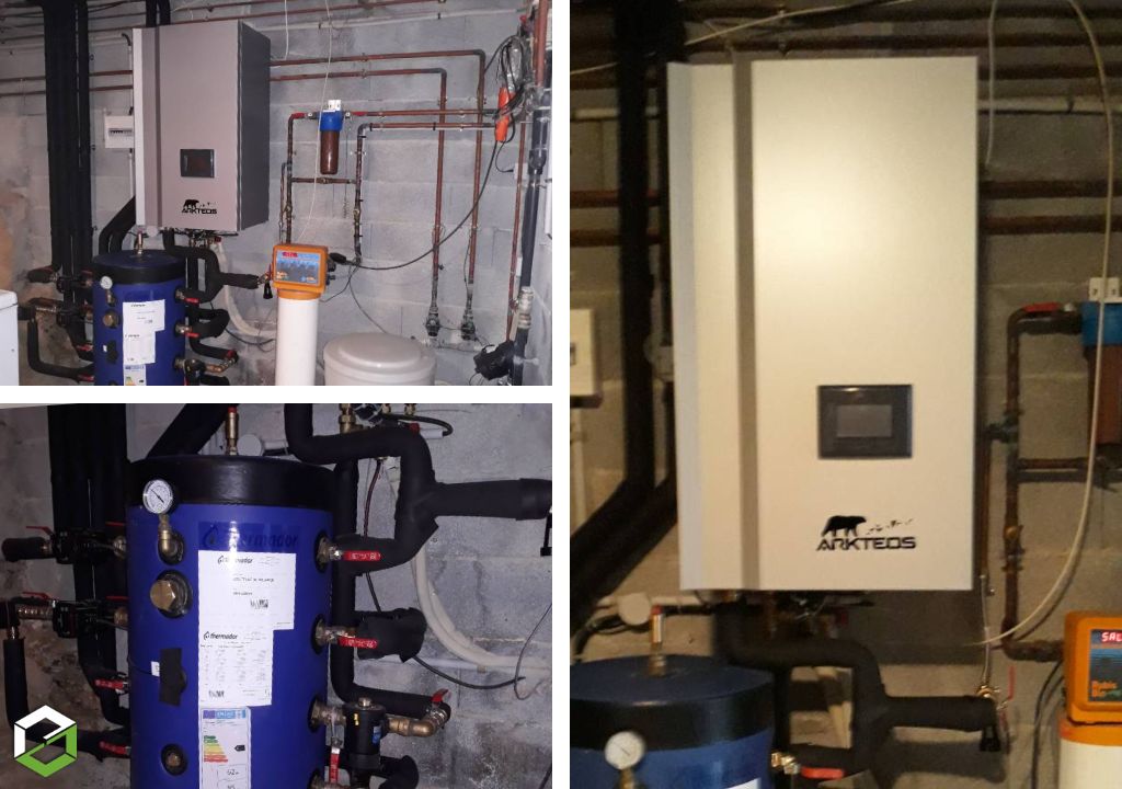 Remplacement d'une chaudière fioul par une pompe à chaleur air eau Arkteos