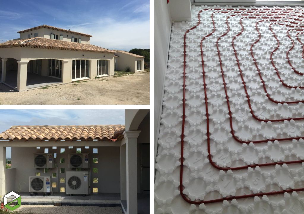 Réalisation d'un agrandissement de Maison avec plancher chauffant rafraichissant