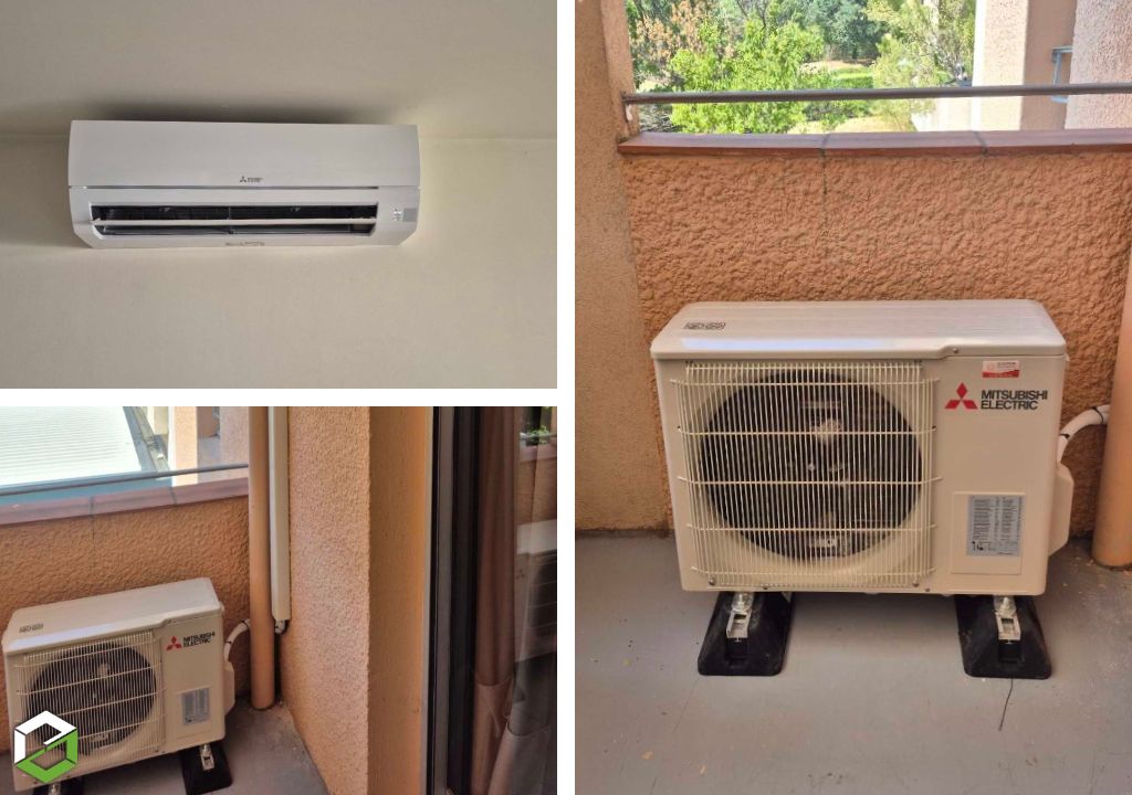 ​Installation d’une climatisation monosplit Mitsubishi Electric dans un appartement 